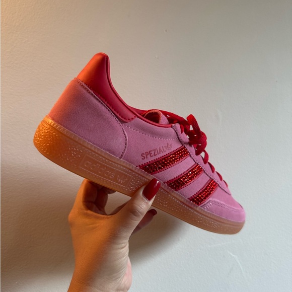 adidas Spezial Pink and Red Suede Sneakers - Picture 2 of 5